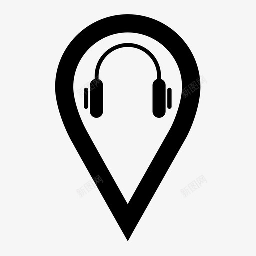 音乐耳机旋律图标svg_新图网 https://ixintu.com 哈哈 旋律 歌曲 耳机 音乐