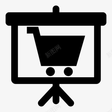 展示购物车电子商务在线商店图标图标