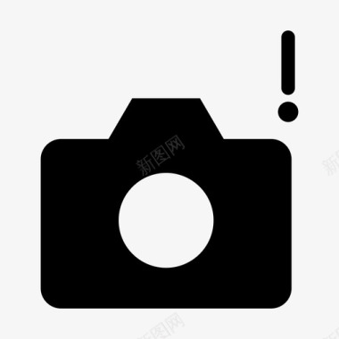 相机警告艺术照片图标图标