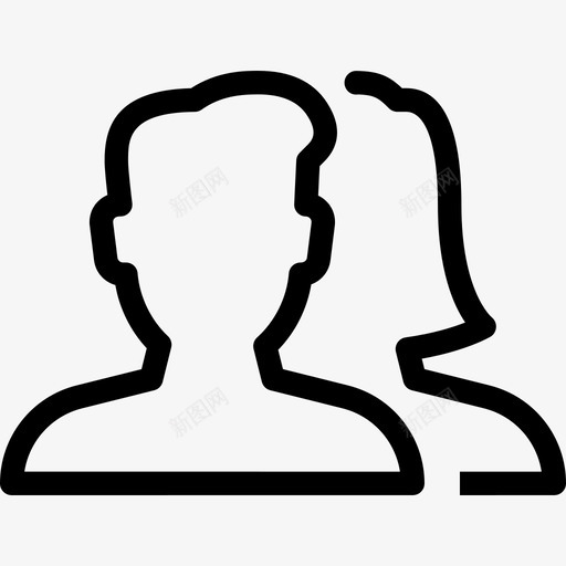 男性和女性人物用户图标svg_新图网 https://ixintu.com 人物 用户 用户行图标 男性和女性