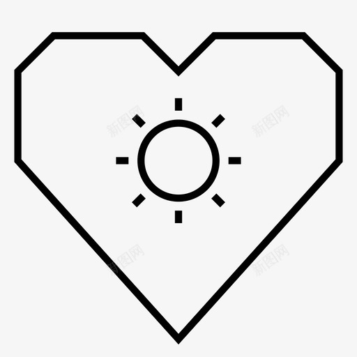 阳光的心爱阳光图标svg_新图网 https://ixintu.com 有一颗心 爱 阳光 阳光的心