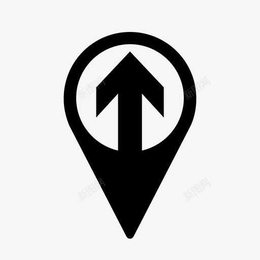向上箭头增长图标svg_新图网 https://ixintu.com 位置 向上 地图指针标记图标 增加 增长 箭头 高