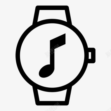 smartwatch音乐音频音乐音符图标图标