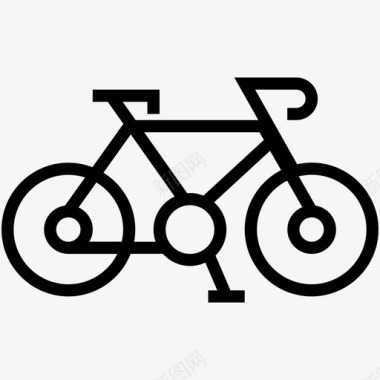 自行车运输运输线图标集合图标
