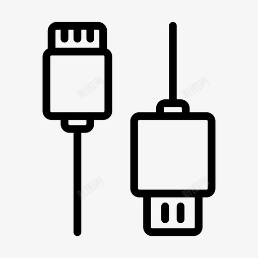 充电器电缆电线图标svg_新图网 https://ixintu.com usb 充电器 插头 电源 电线 电缆 设备和配件