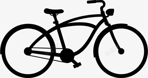巡洋舰自行车自行车沙滩自行车图标图标