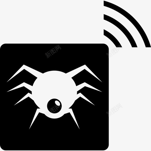 带有信号接口特勤服务的Bug符号图标svg_新图网 https://ixintu.com 带有信号 接口 特勤服务的Bug符号