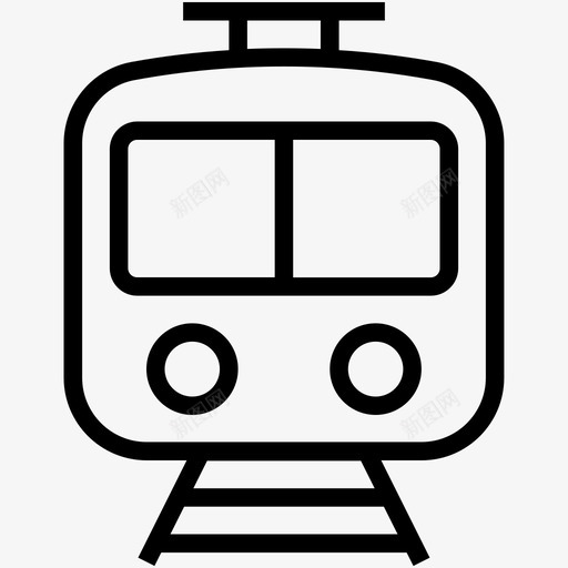 有轨电车机车地铁图标svg_新图网 https://ixintu.com 列车 地铁 有轨电车 机车 运输线路图标集