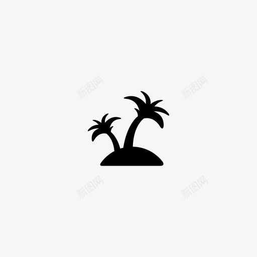 岛棕榈树大海图标svg_新图网 https://ixintu.com 大海 岛 树 棕榈树