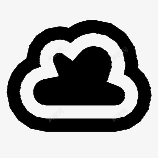 云icloud互联网图标svg_新图网 https://ixintu.com icloud 云 互联网 在线 服务器