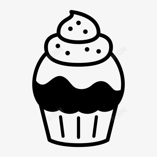 糖霜巧克力蛋糕烘焙糖霜图标svg_新图网 https://ixintu.com 烘焙 糖霜 糖霜巧克力蛋糕 纸杯蛋糕