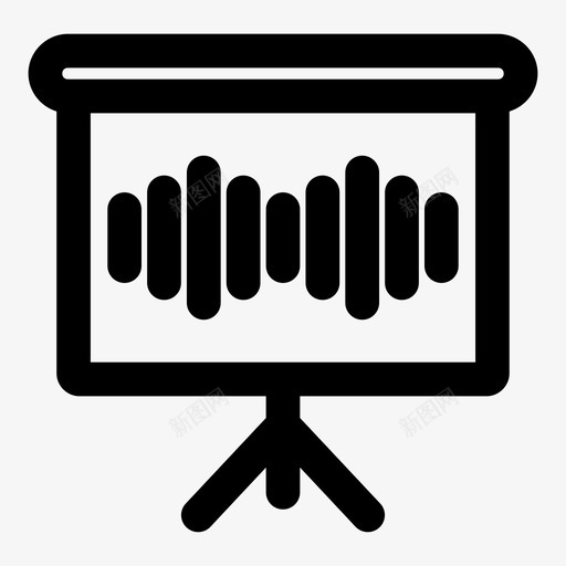 屏幕声波测量多媒体图标svg_新图网 https://ixintu.com 多媒体 屏幕声波 波形 测量 音效条 音量