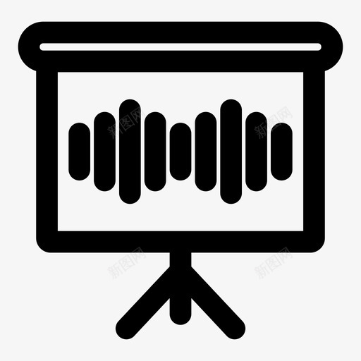 屏幕声波测量多媒体图标svg_新图网 https://ixintu.com 多媒体 屏幕声波 波形 测量 音效条 音量