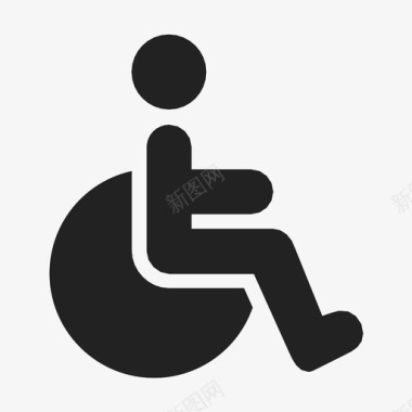 残疾人通道残疾人轮椅图标图标