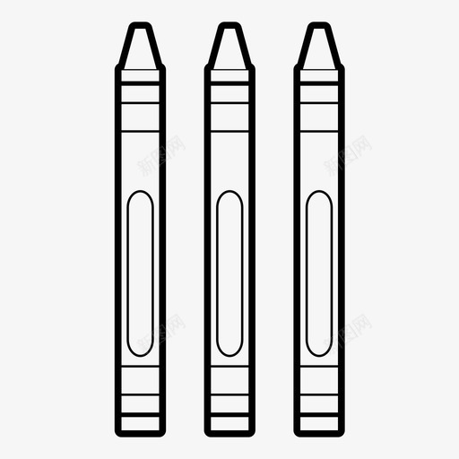 蜡笔颜色绘画图标svg_新图网 https://ixintu.com 回到学校 学校 绘画 蜡笔 颜色