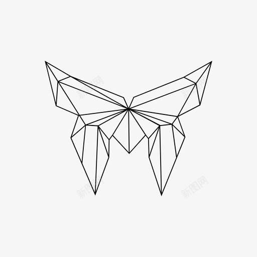 蝴蝶动物艺术图标svg_新图网 https://ixintu.com 动物 折纸 纸 艺术 蝴蝶