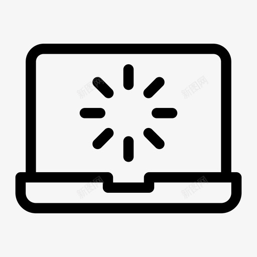 笔记本电脑加载空闲加载杆图标svg_新图网 https://ixintu.com 加载杆 旋转 空闲 笔记本电脑加载 预加载