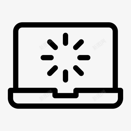 笔记本电脑加载空闲加载杆图标svg_新图网 https://ixintu.com 加载杆 旋转 空闲 笔记本电脑加载 预加载