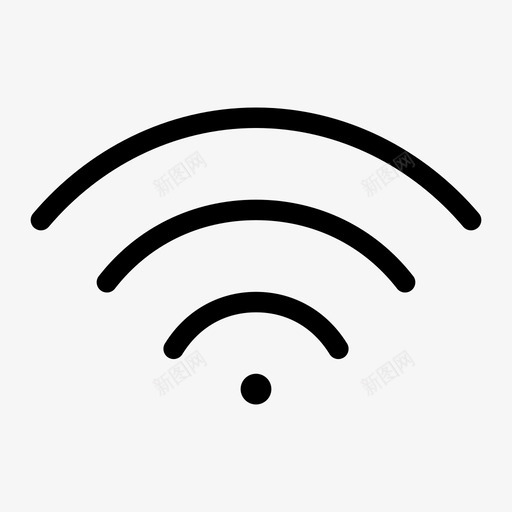 wifi连接互联网图标svg_新图网 https://ixintu.com wifi wifi信号 中等 互联网 无线 连接