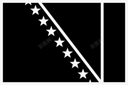 波斯尼亚和黑塞哥维那国家欧洲图标svg_新图网 https://ixintu.com 世界长方形旗帜雕文 国家 旗帜 欧洲 波斯尼亚和黑塞哥维那