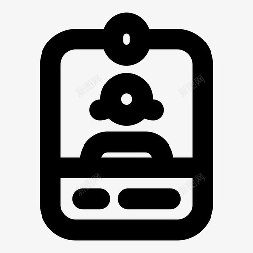 身份证安全性用户和人的轮廓图标svg_新图网 https://ixintu.com 安全性 用户和人的轮廓 身份证