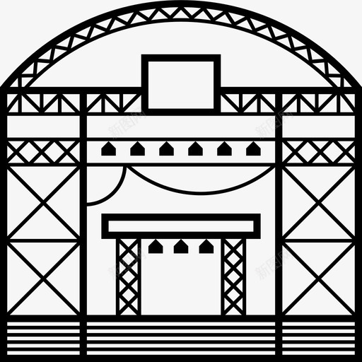 桁架设备活动图标svg_新图网 https://ixintu.com 吊架 大型活动 悬挂 桁架 活动 舞台 设备