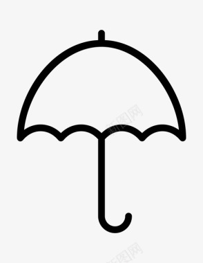 伞图标不下雨图标