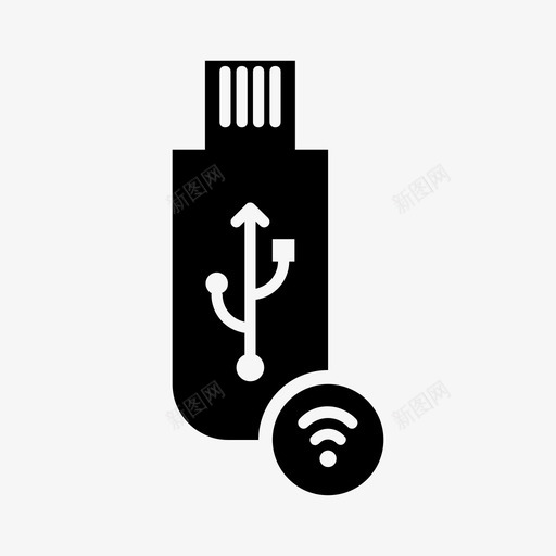 usb无线数据pendrive图标svg_新图网 https://ixintu.com U盘 pendrive usb无线 wifi 数据