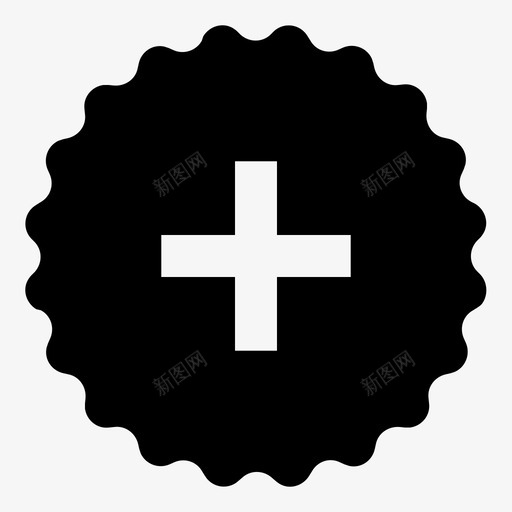尖峰十字图标svg_新图网 https://ixintu.com 尖峰十字