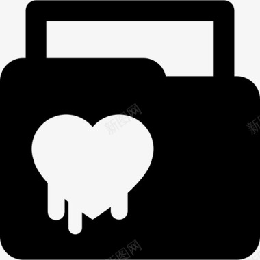 文件夹安全的接口符号有一个心脏安全系统图标图标