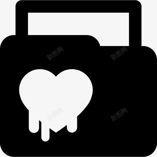 文件夹安全的接口符号有一个心脏安全系统图标svg_新图网 https://ixintu.com 安全系统 文件夹安全的接口符号有一个心脏