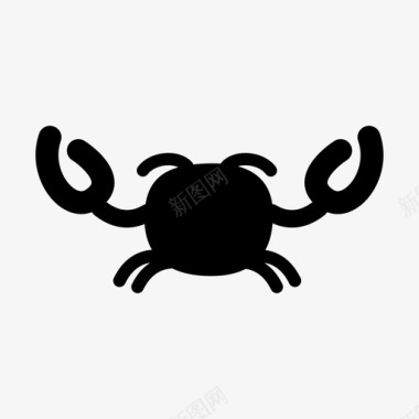 小龙虾动物螃蟹图标图标