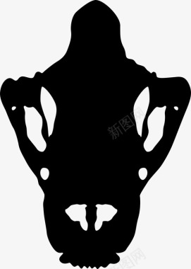 狮子头骨动物骨头图标图标