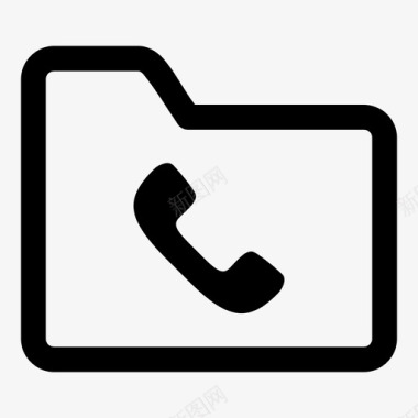 文件夹电话呼叫中心手机图标图标