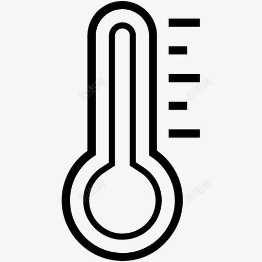温度计冷热图标svg_新图网 https://ixintu.com 冷 天气指示器 教学线路图 温度 温度计 热