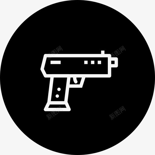 枪警告犯罪图标svg_新图网 https://ixintu.com 安全 枪 枪支 犯罪 犯罪和安全轮差 警告