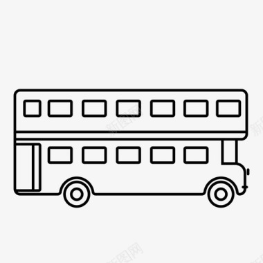 巴士通勤双层巴士图标图标