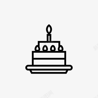 生日蛋糕年龄周年纪念图标图标