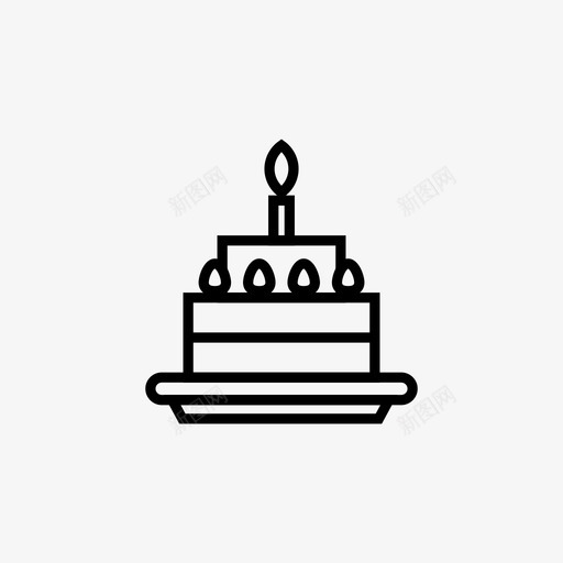 生日蛋糕年龄周年纪念图标svg_新图网 https://ixintu.com 周年纪念 年龄 快乐 生日蛋糕