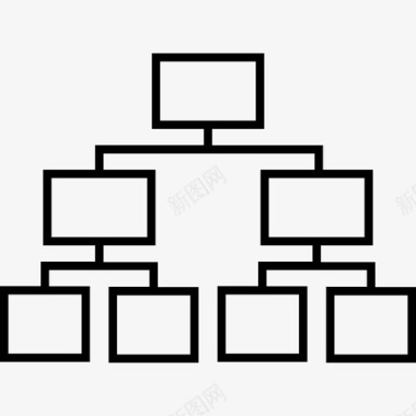 流程图公司层次结构图标图标