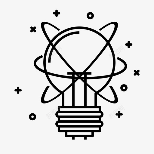 创新灯泡商业图标svg_新图网 https://ixintu.com 创业 创意 创新 商业 建设圆差固 灯泡