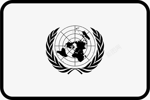 联合国旗帜组织图标svg_新图网 https://ixintu.com 世界 世界圆形矩形旗帜轮廓 旗帜 组织 联合国