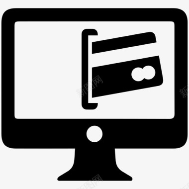 网上支付信用卡购物和电子商务图标图标