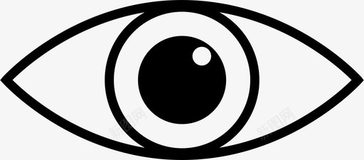 眼睛眼球面部特征图标svg_新图网 https://ixintu.com 眼球 眼睛 视力 面部特征