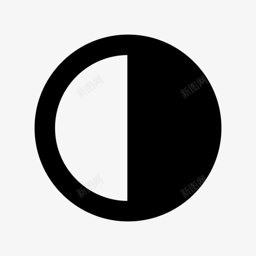 半图表黑白圆圈图标svg_新图网 https://ixintu.com 半图表 图表 圆圈 对比 黑白