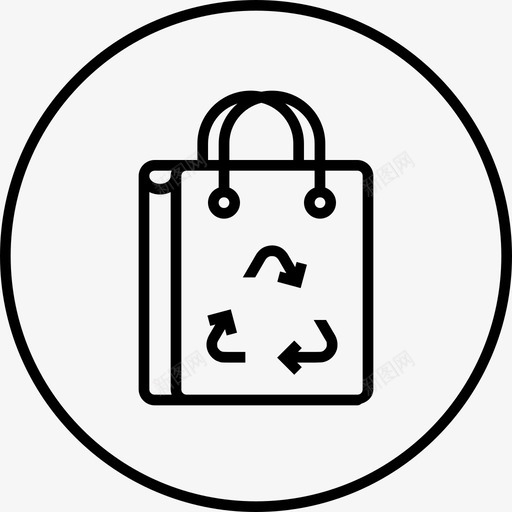 回收袋环保生态图标svg_新图网 https://ixintu.com 回收袋 环保 环保环线 生态