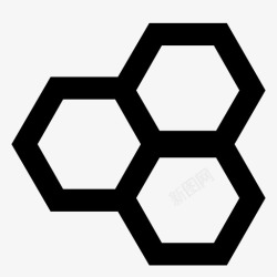 蜂巢形状蜂巢几何形状六边形图标高清图片