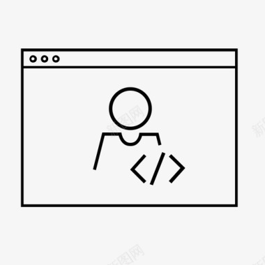 网页开发者程序员切片器图标图标