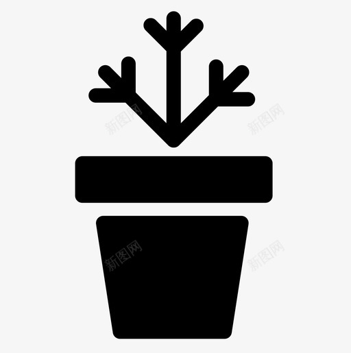 植物灌木花图标svg_新图网 https://ixintu.com 植物 灌木 花 花园 花盆
