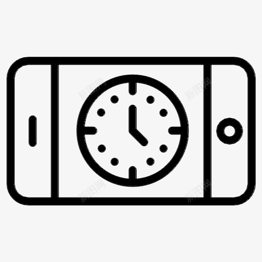 智能手机时钟在线手表图标svg_新图网 https://ixintu.com 在线 手表 智能手机时钟